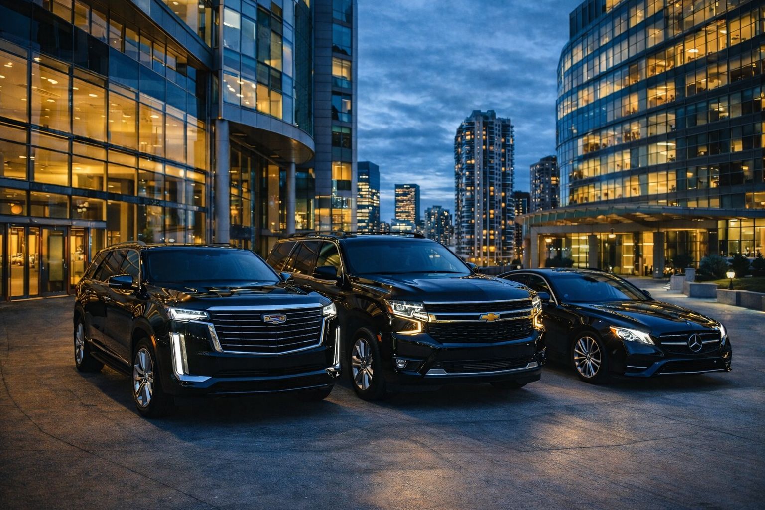 Executive entering a luxury Mercedes sedan for corporate car service in Boston
