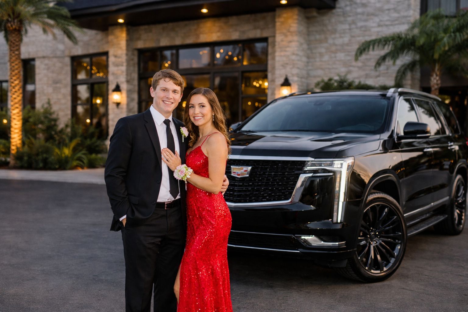 Boston prom limo service with stretch limousine for high school students